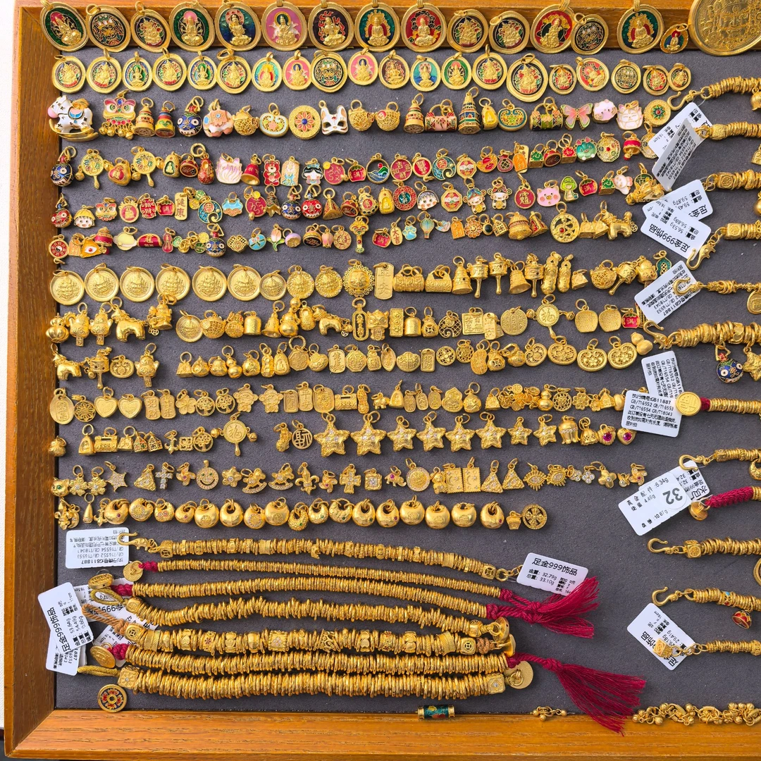 足金999 大盘看这里 【高温烧蓝素金配件】看款链接勿拍