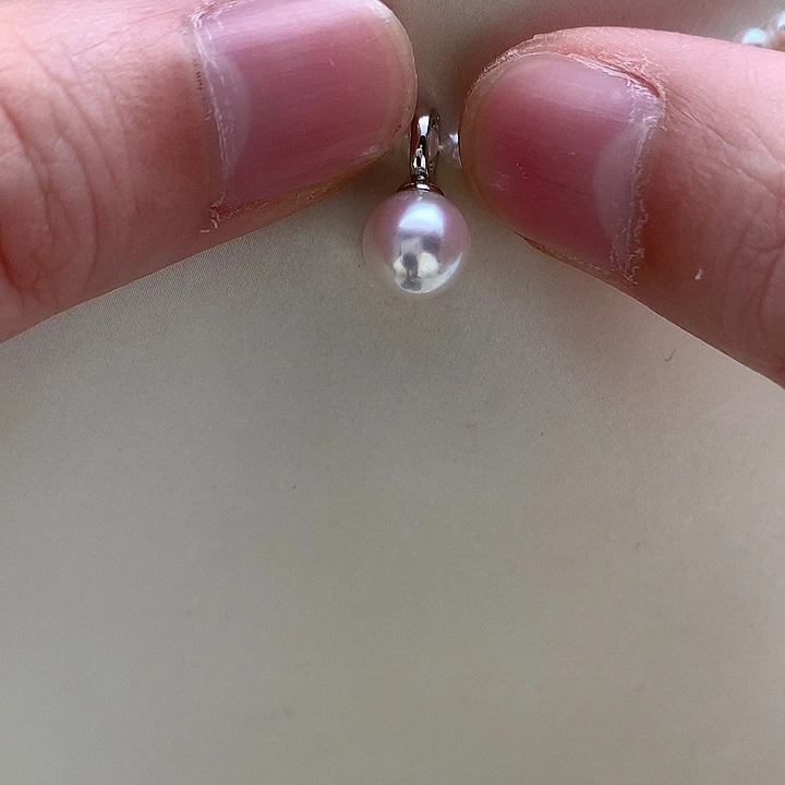 吊坠(不含链)海水珍珠银S925镶嵌8-8.5mm ak万能扣
