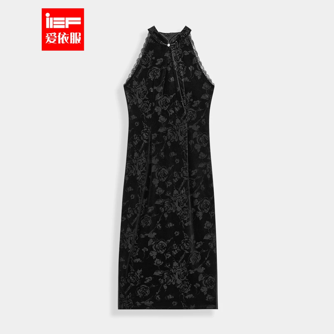 IEF/爱依服连衣裙2025秋季新款新中式改良设计气质旗袍裙