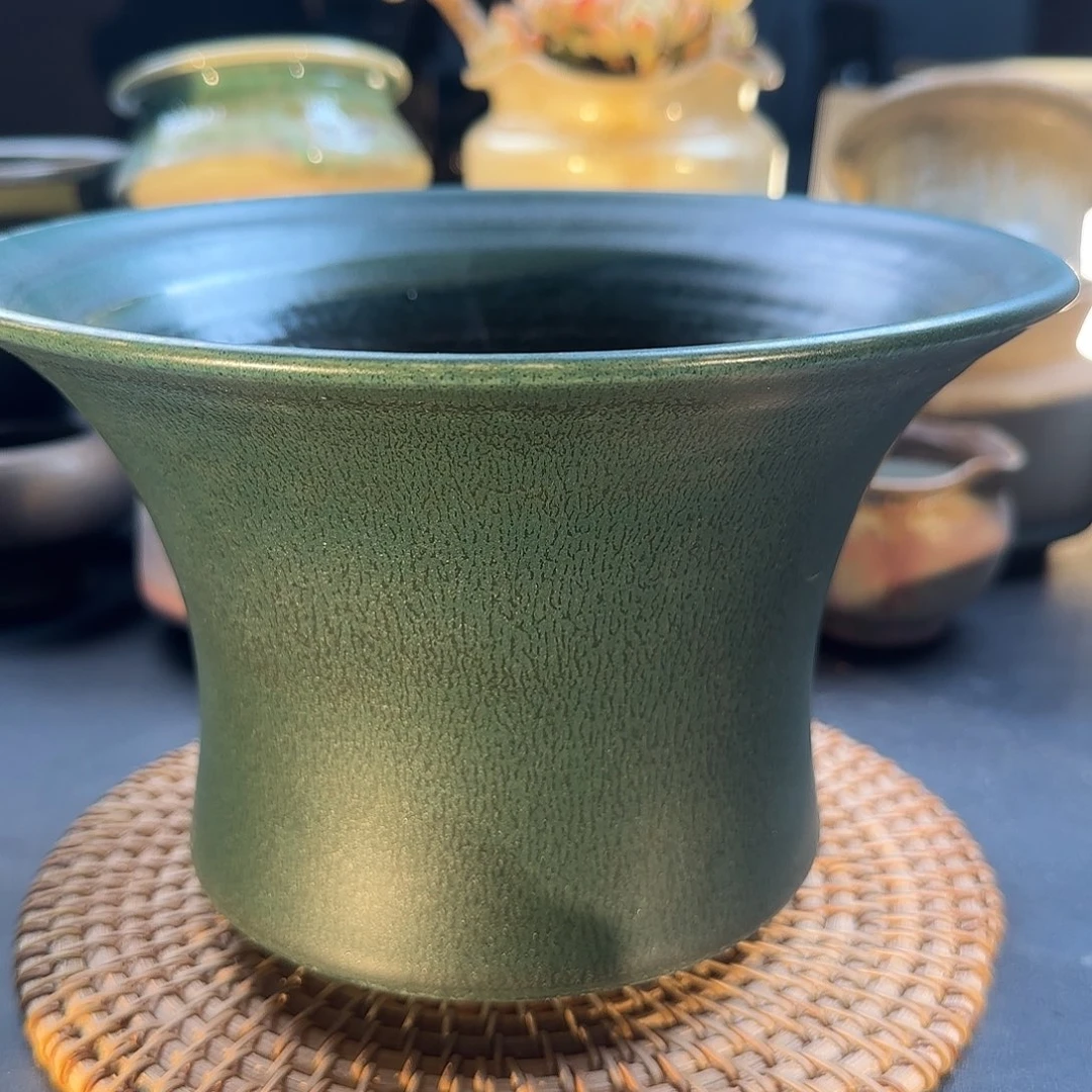 瓷片景德镇手工花盆