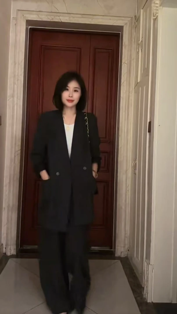 Miss huo 西装外套 深灰色 A 19636