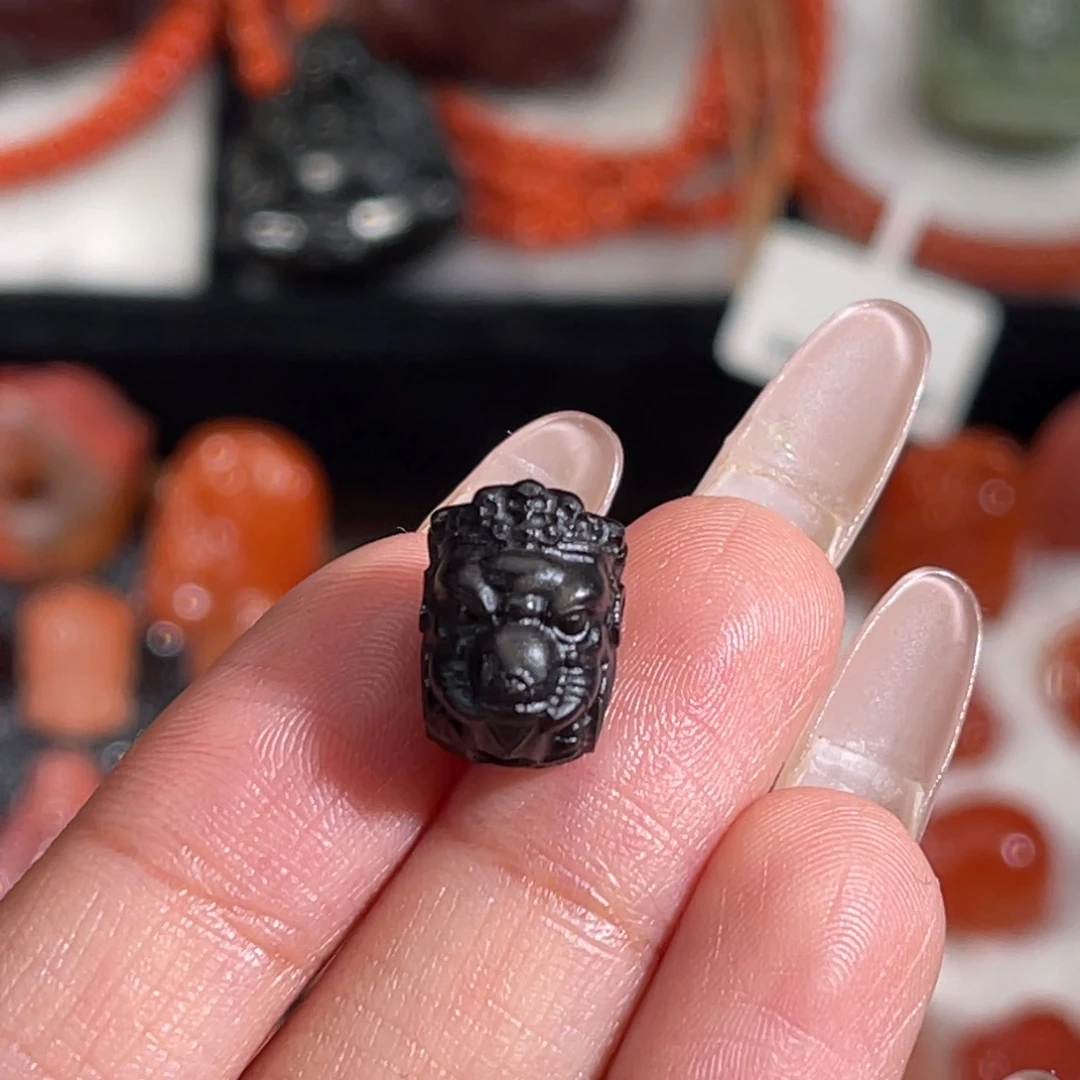 玛瑙/玉髓未镶嵌老改象神 9.4x13mm 不换退