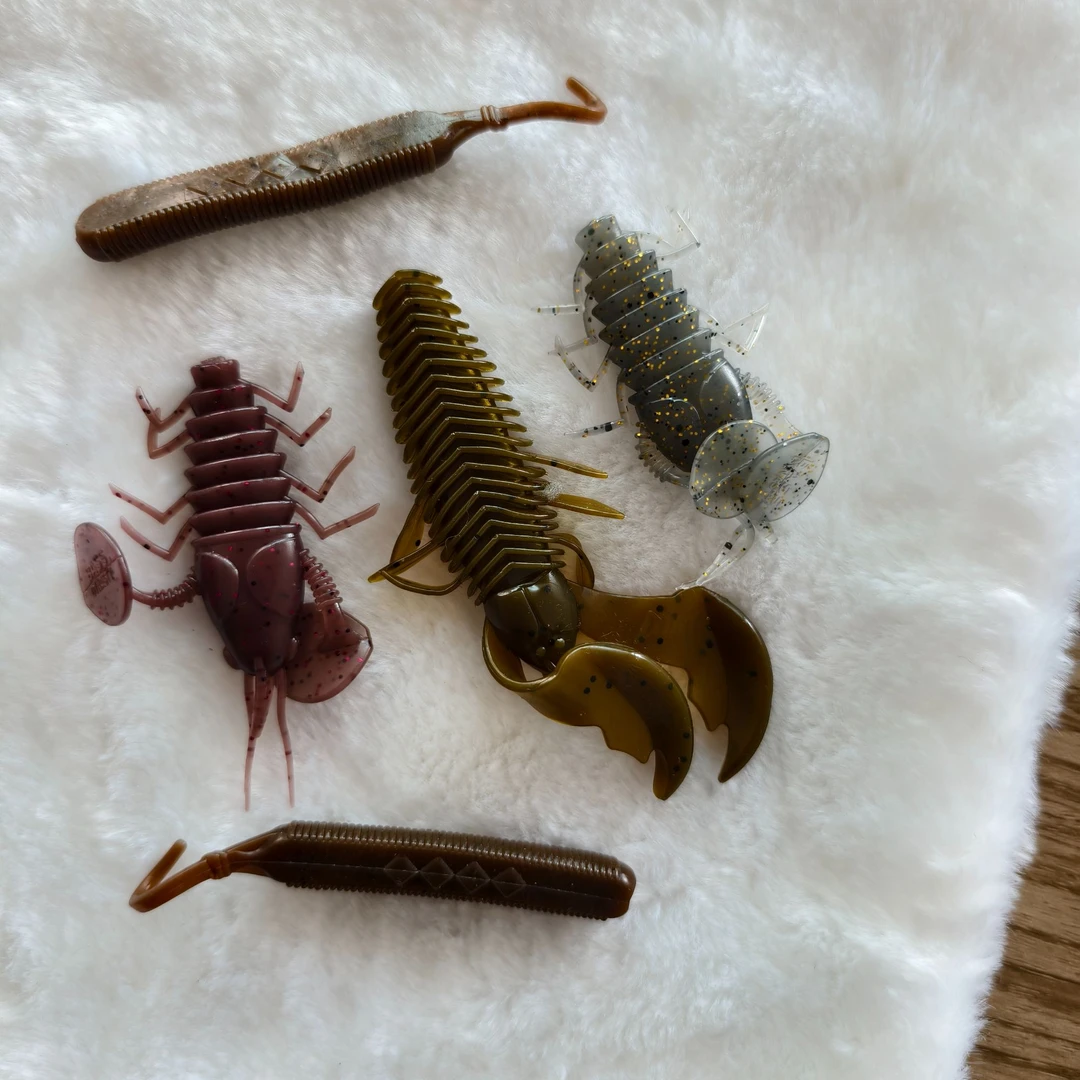 假饵虾 鲈鱼鳜鱼 高比重 软饵7.2CM5.5G  缓沉虾棒棒虫