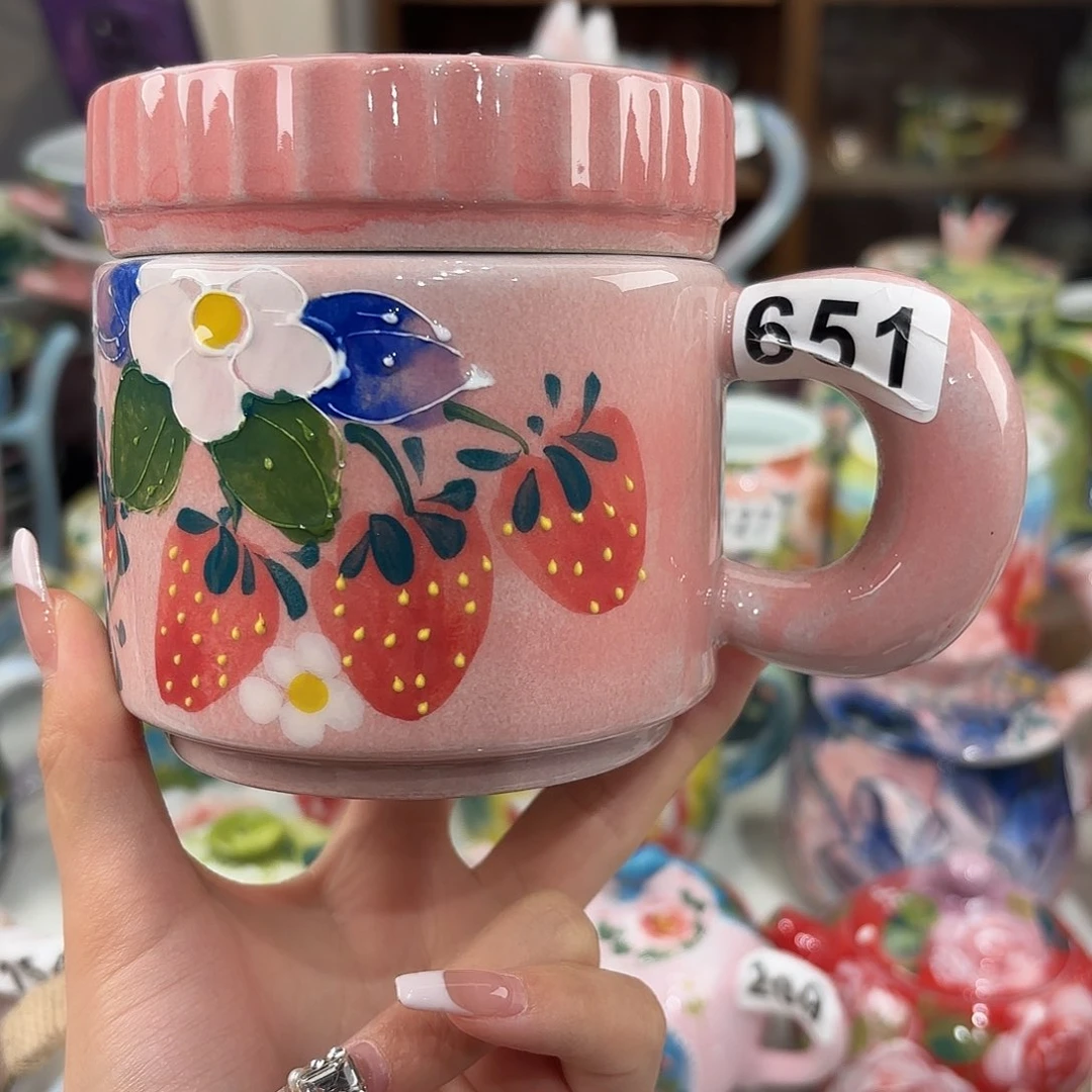 瓷片景德镇手绘高温釉下彩陶瓷茶具