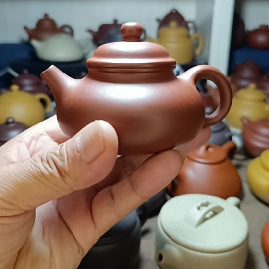 紫砂茶盘原矿清水泥容天160cc内推半手工