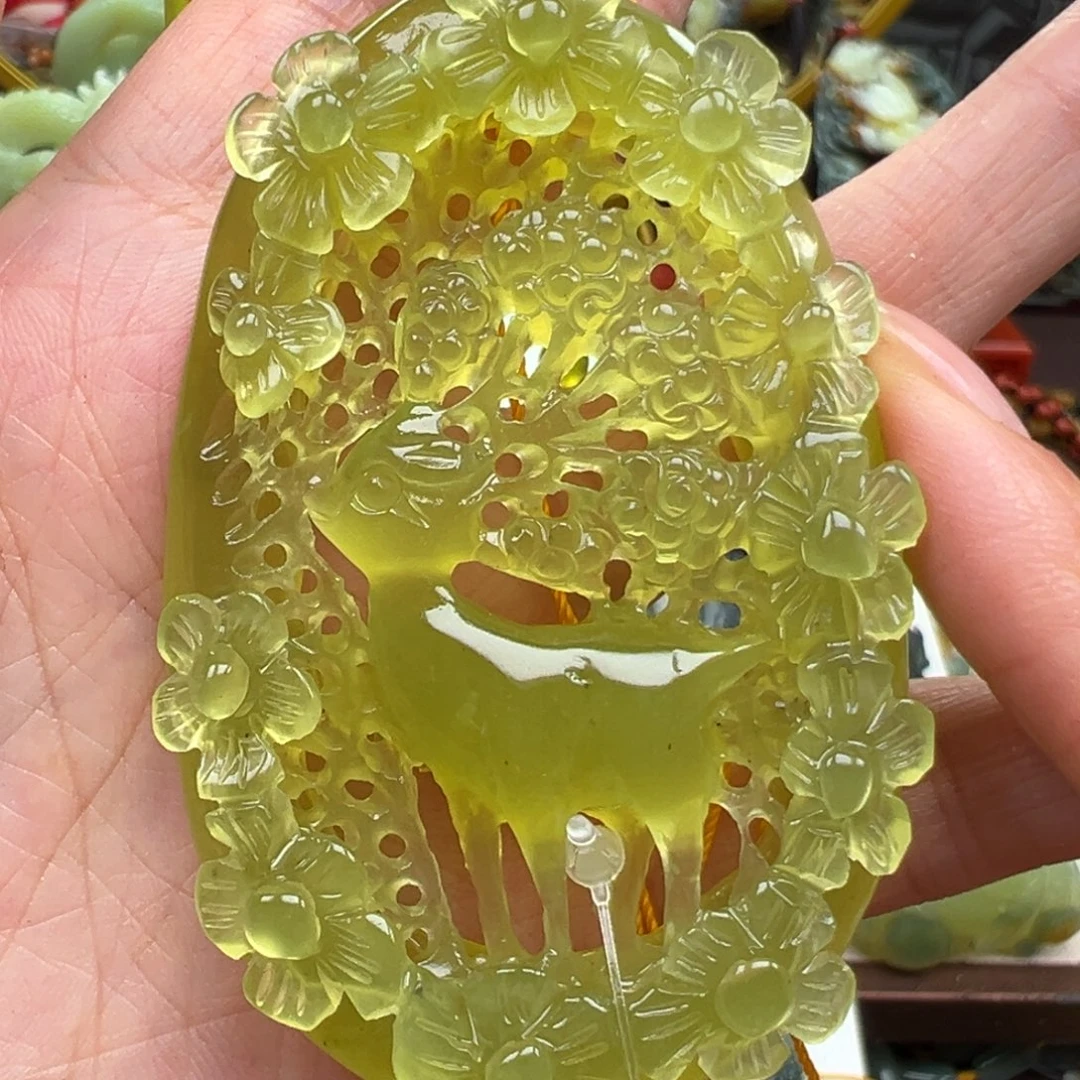 岫玉未镶嵌挂件挂件