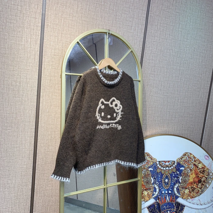 BS463孕妇棕色毛衣90-140