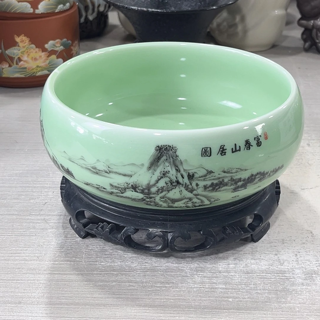 口径  18*7.5陶瓷绿植多肉微瑕无孔花盆