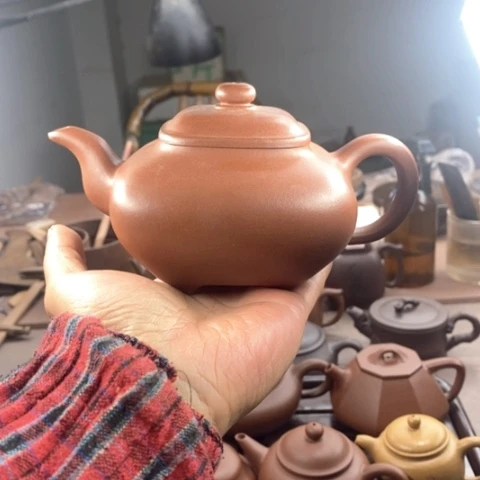 紫砂茶壶l****3原矿紫砂壶红皮龙传炉壶420cc