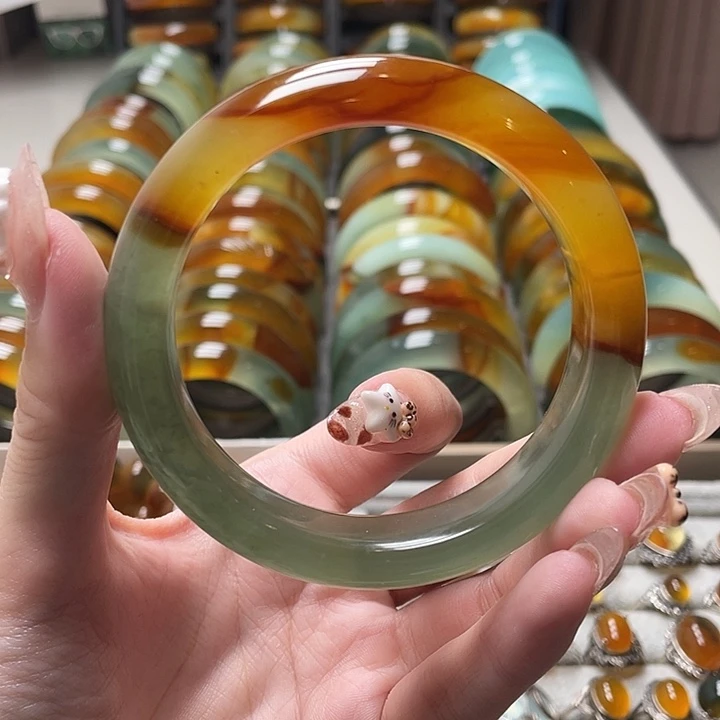 未镶嵌蛇纹石玉手镯60.5