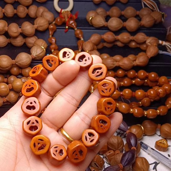 佛***！橄榄核手串/手链橄榄核手串笑脸1.5
