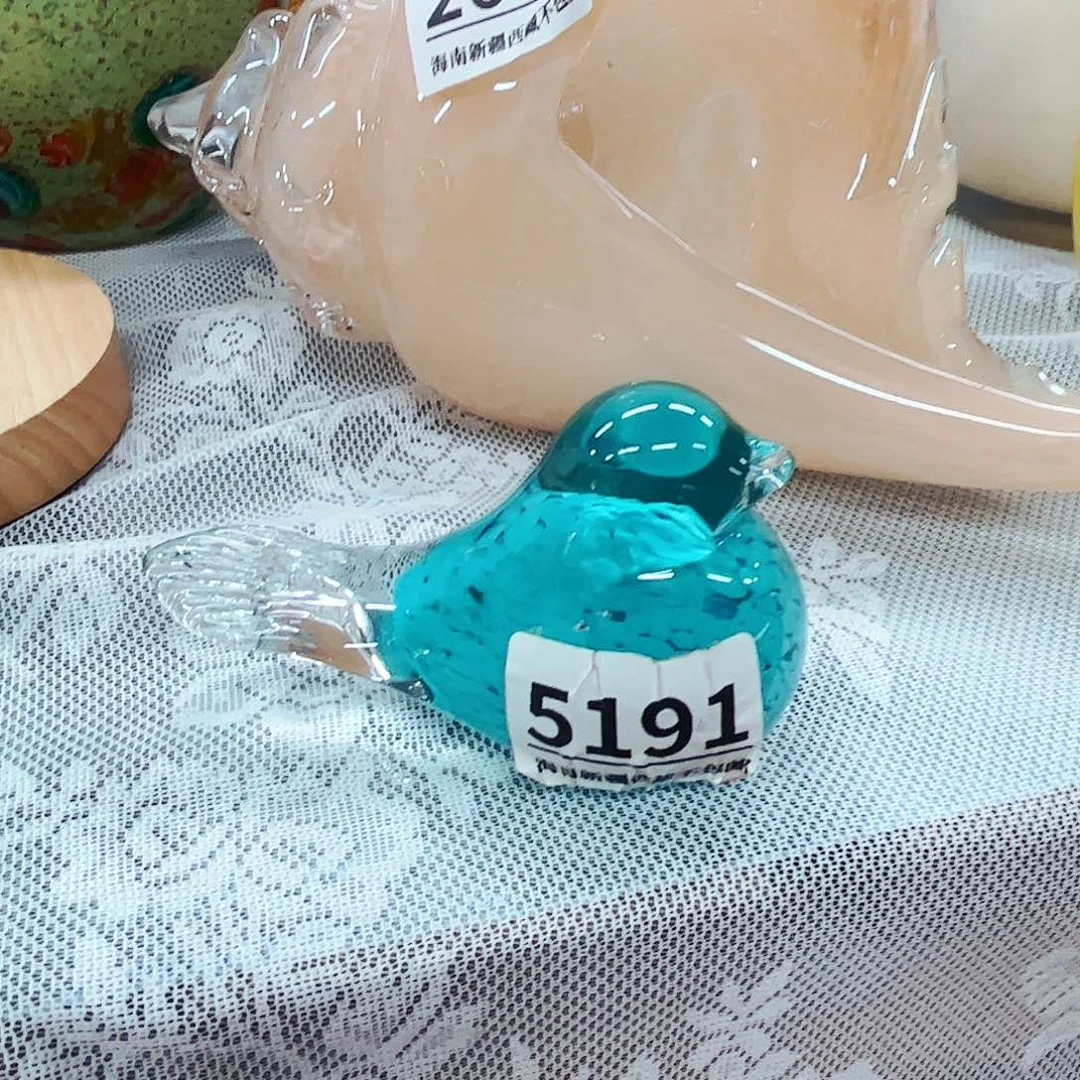 5191鸟 家悦琉璃花瓶摆件
