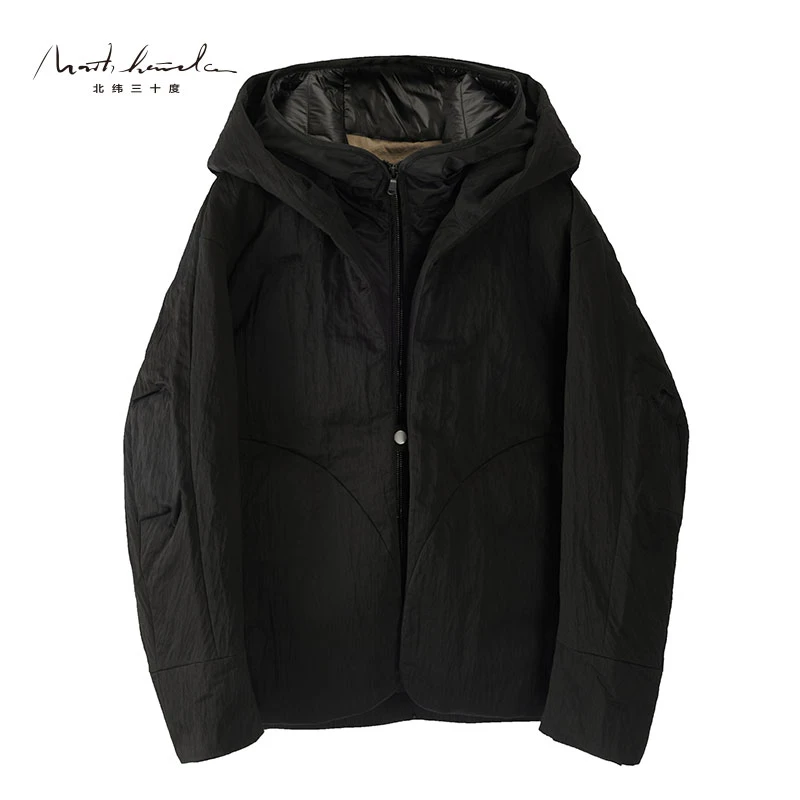 反季羽绒服男装经典休闲常规款带帽短款外套