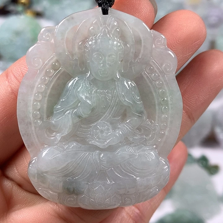 颈饰未镶嵌翡翠时来运转观音福利