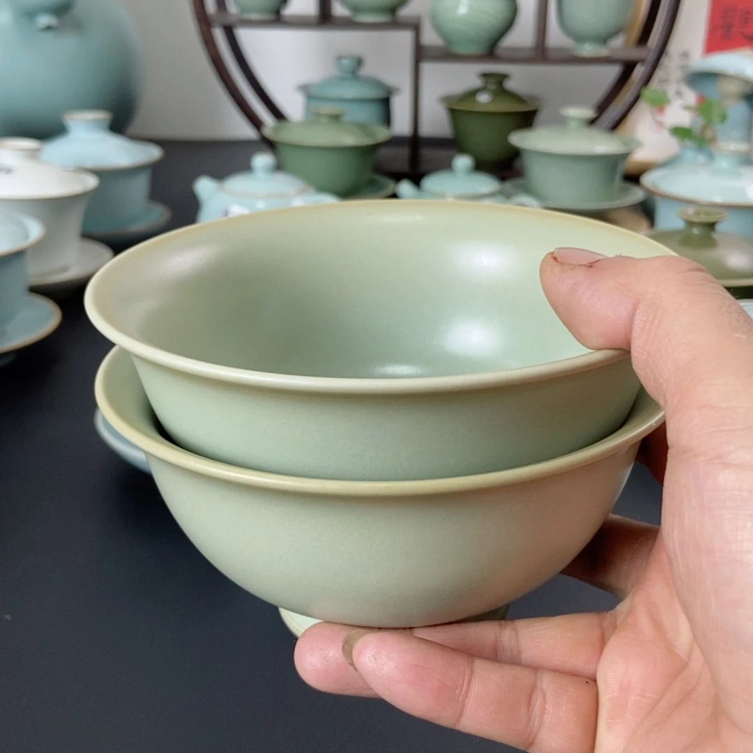 仿古釉汝瓷两只装