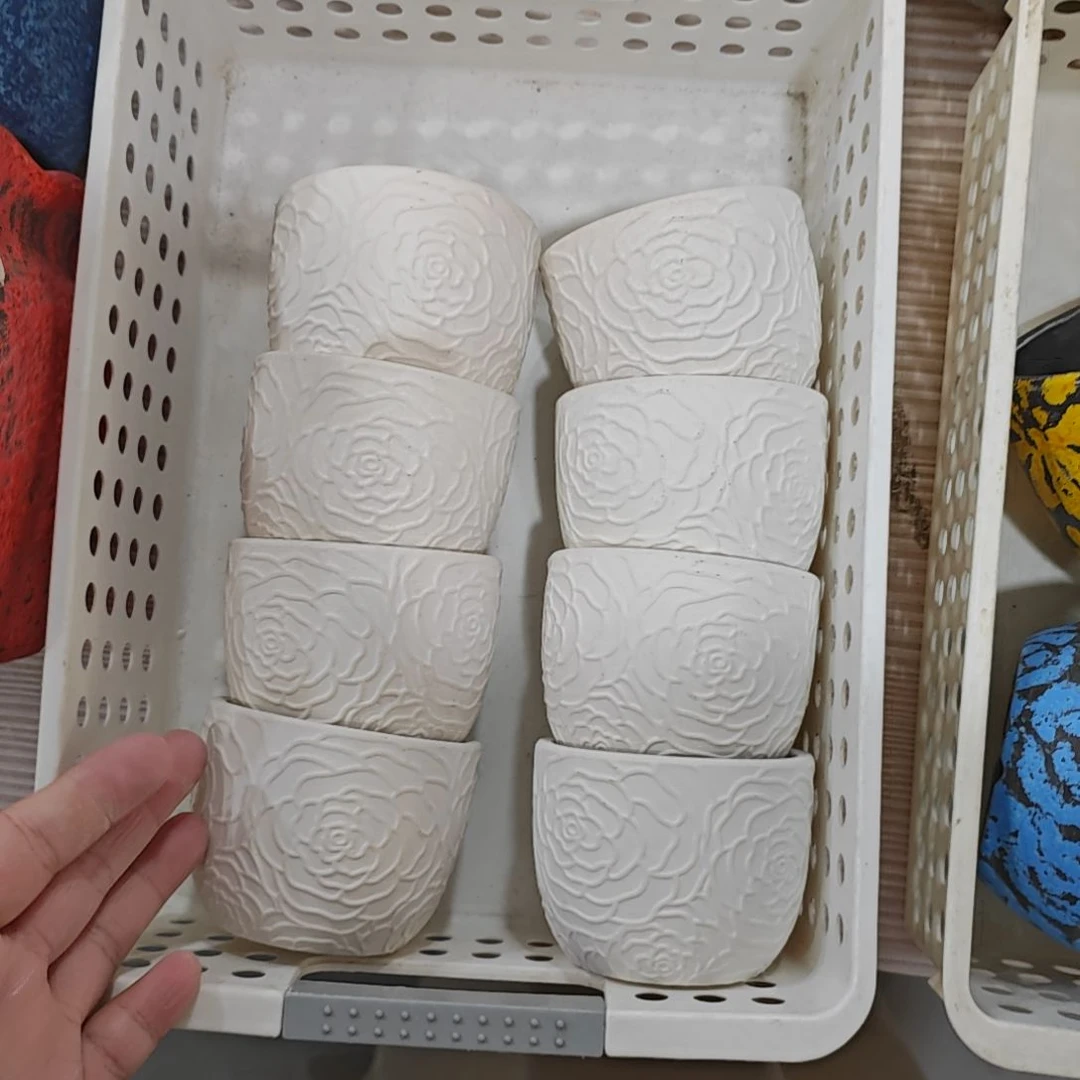 红陶吸水透气的白陶花盆凑满12发货