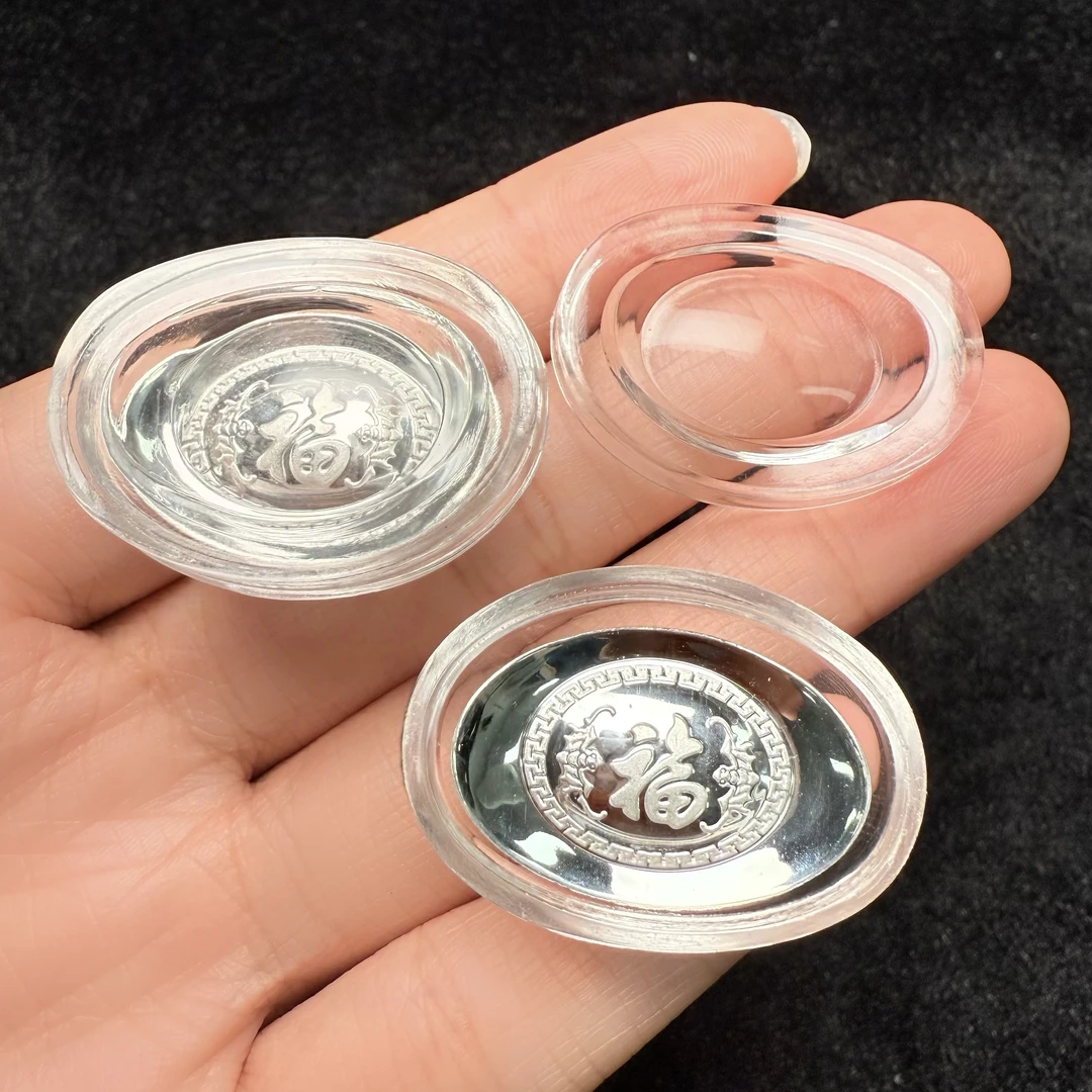足银银制品 HW【麦子家族春季特惠】足银元宝银锭福百搭礼物D0019