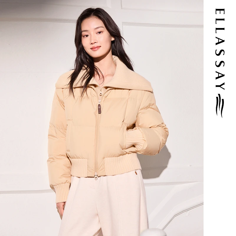 ELLASSAY/歌力思2025冬季新款鹅绒气质百搭时尚短款EWW364L00500