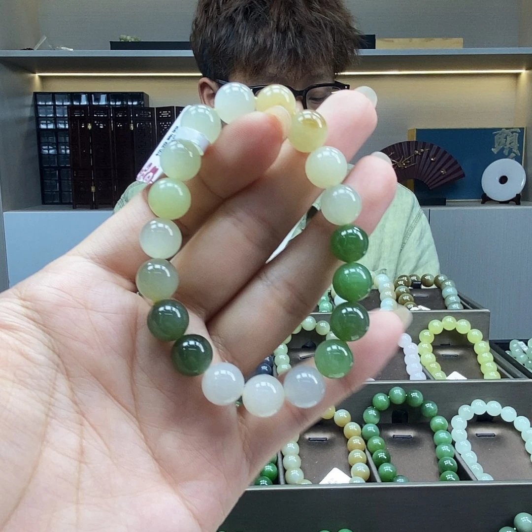 和田玉未镶嵌手串多宝10