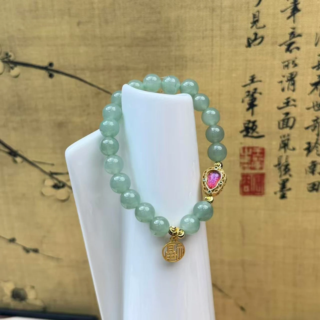 DH-1234-东陵玉福牌手串8mm（带礼盒）