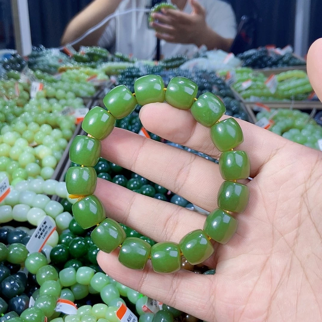 未镶嵌手串和田玉纯天然卡14新疆若羌黄口多样性发一