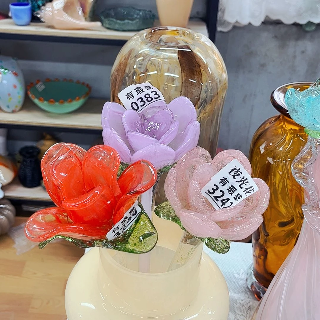 3240瑕0383瑕3242夜光瑕 家悦琉璃花瓶摆件