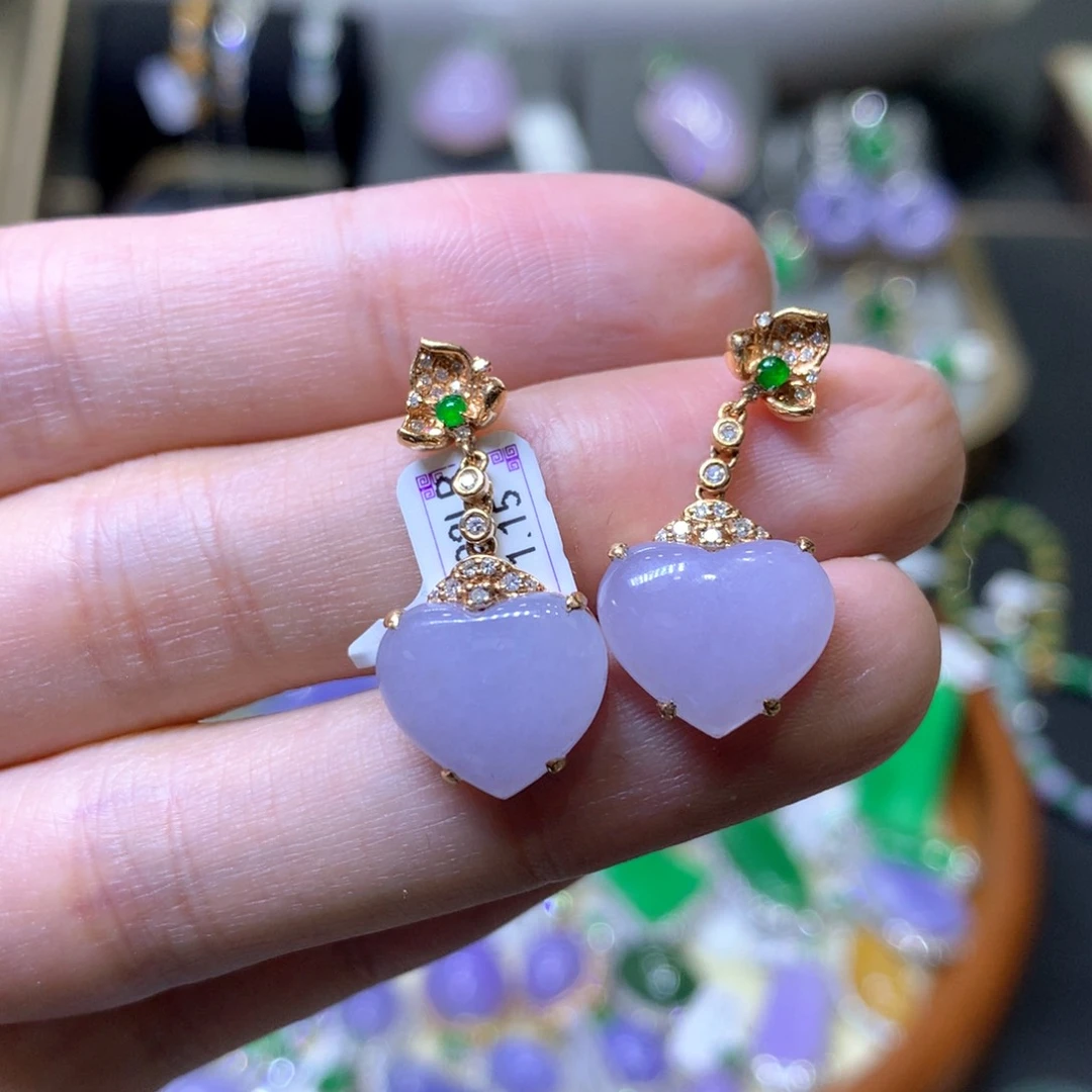 【闪购商品】翡翠颈饰18K金镶嵌翡翠吊坠项链