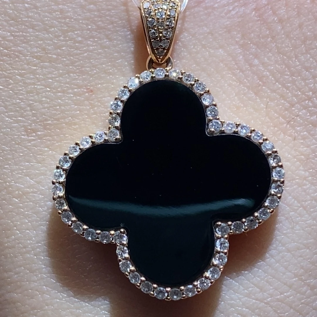 吊坠(不含链)18K金镶嵌翡翠