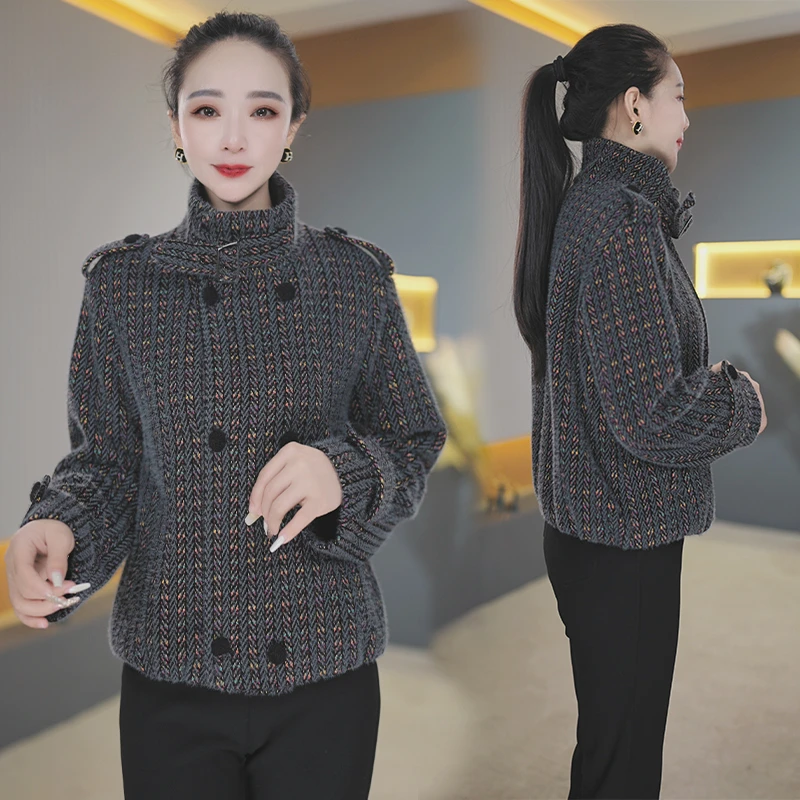【高货定制】C623图片色妈妈秋季显瘦百搭外套2025年上衣女士减龄