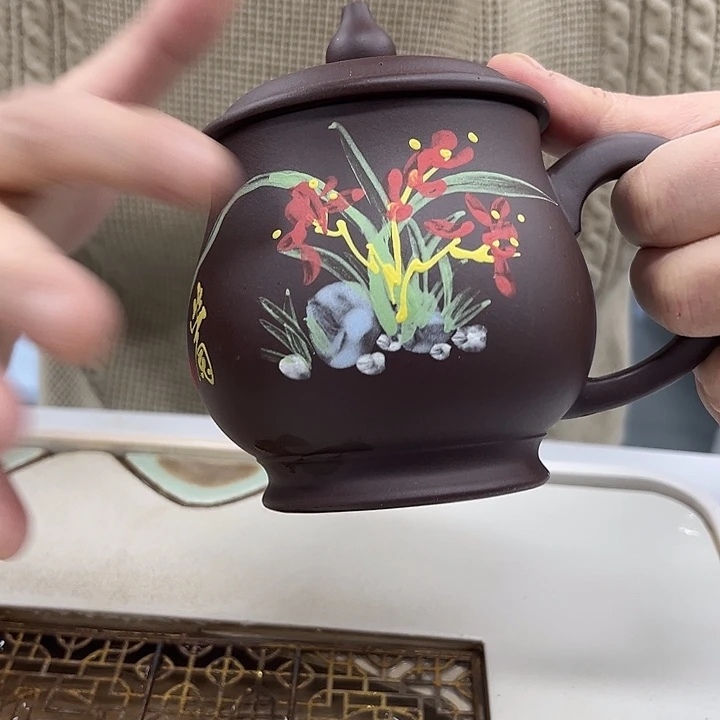 原矿紫砂玉兰杯11