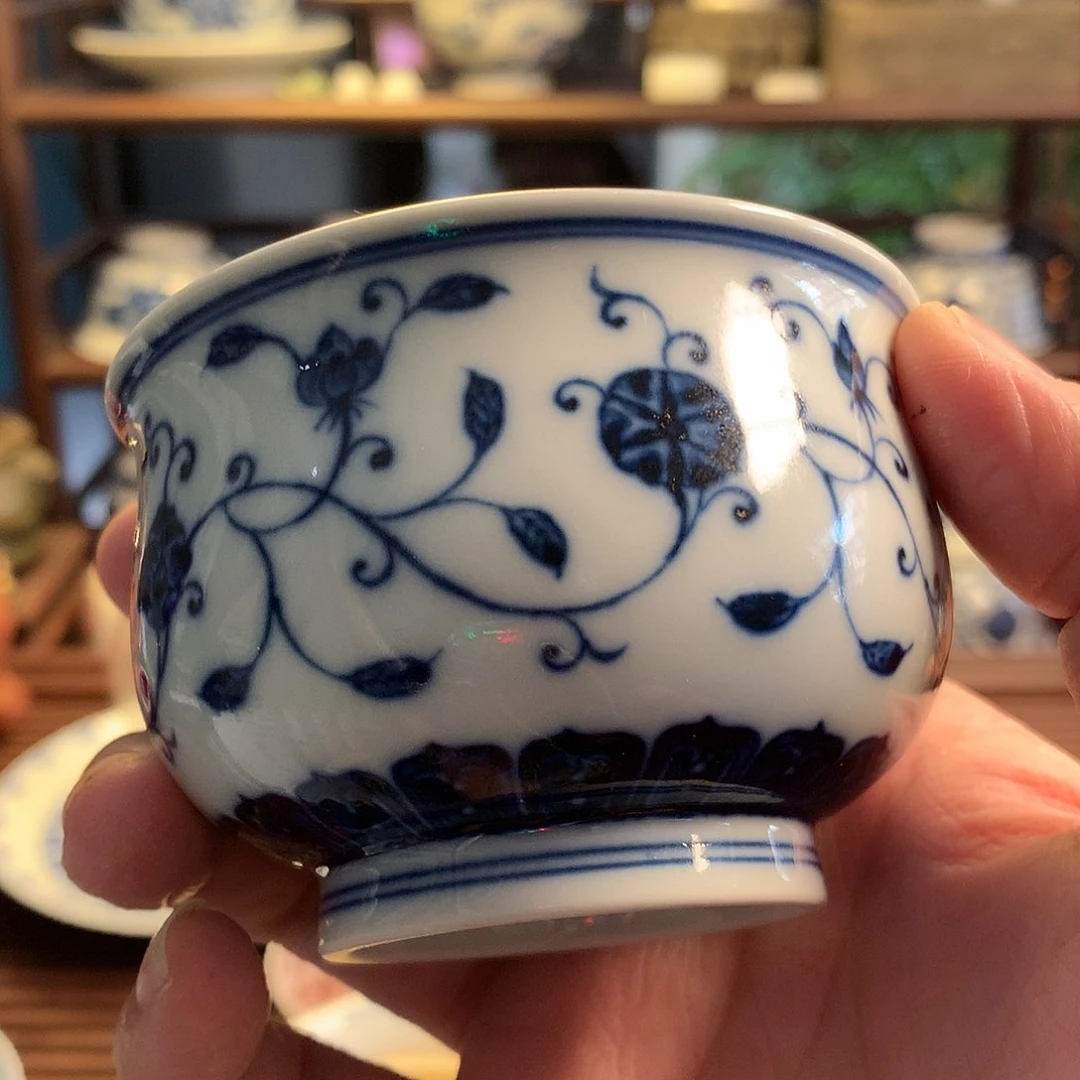 小*长瓷器杯子缠枝杯子