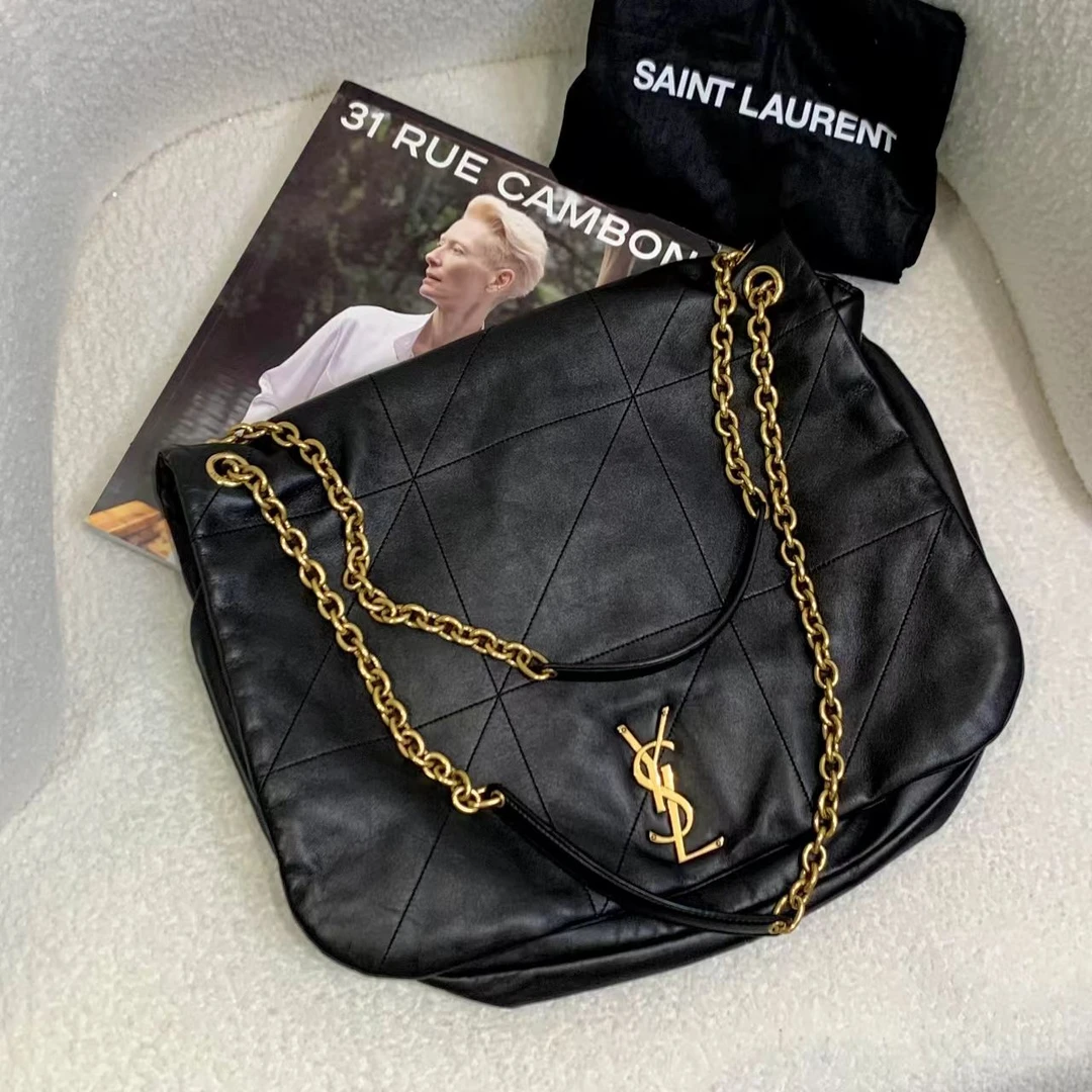 99新 YSL/圣罗兰 壹臻/ 黑金Jamie超大号 46499254