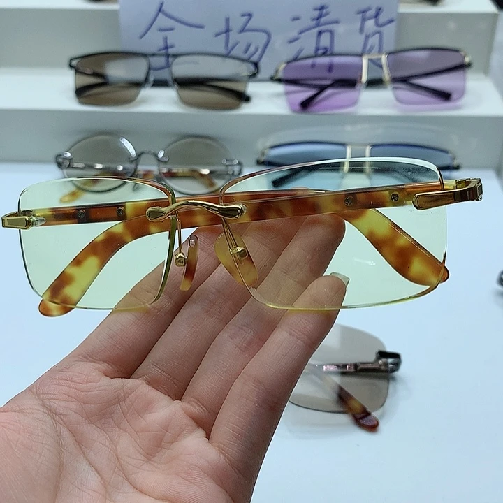 帝王绿竹叶青商务款眼镜