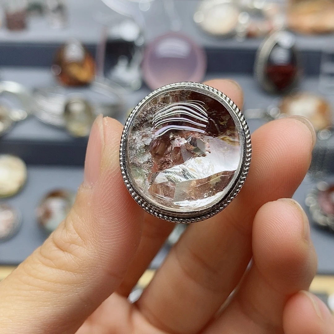 D***Y银S925镶嵌珠宝半成品水晶定制水晶