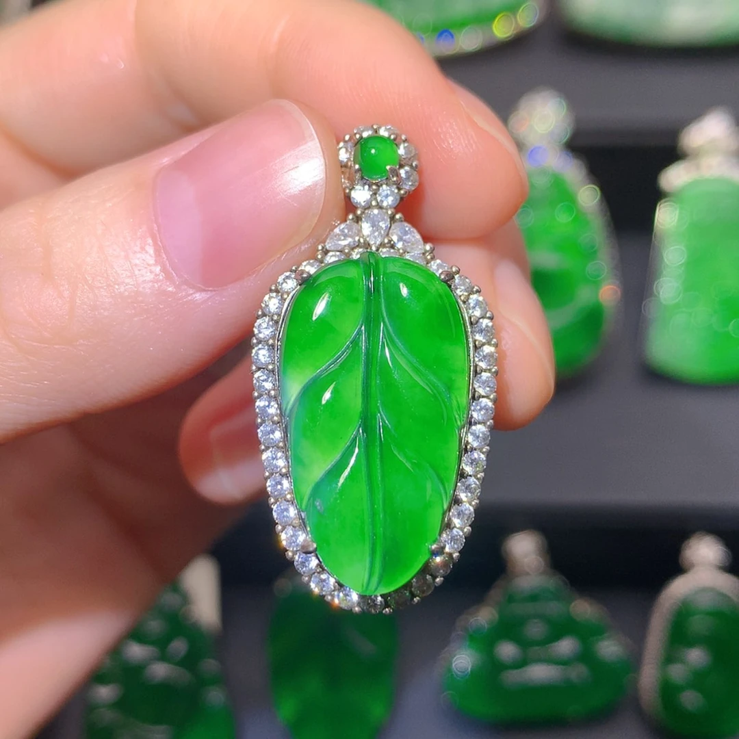 【闪购商品】翡翠银S925镶嵌吊坠(不含链)