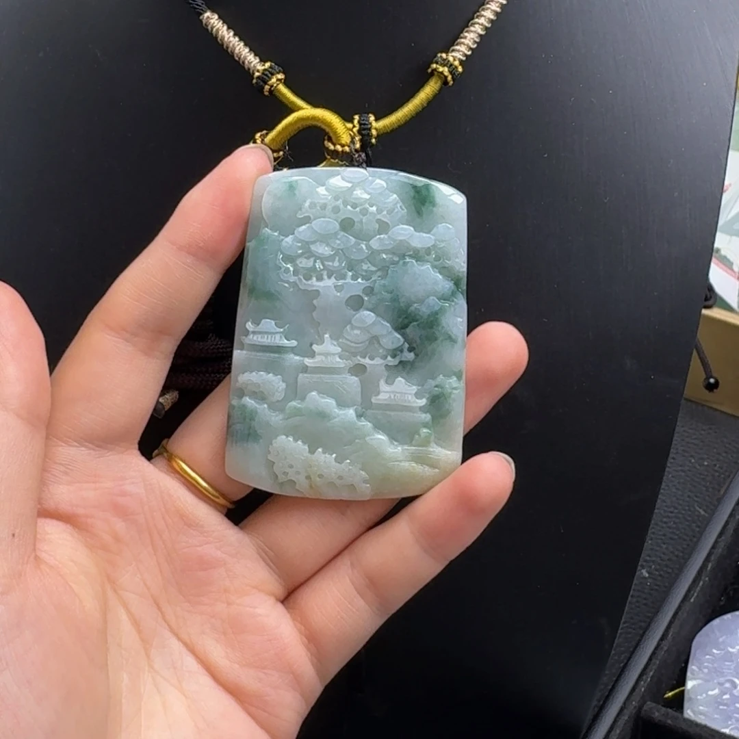 翡翠未镶嵌颈饰天然