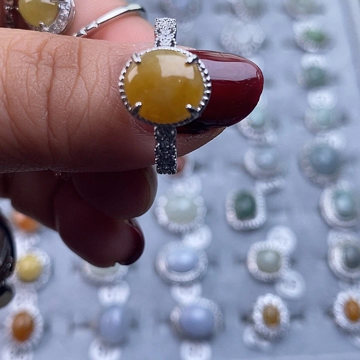 未镶嵌戒指翡翠小*