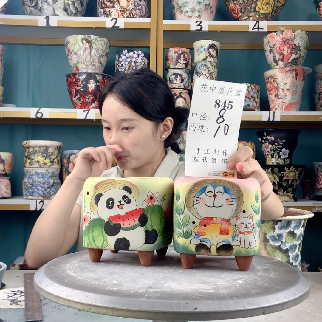 景德镇手工花盆845