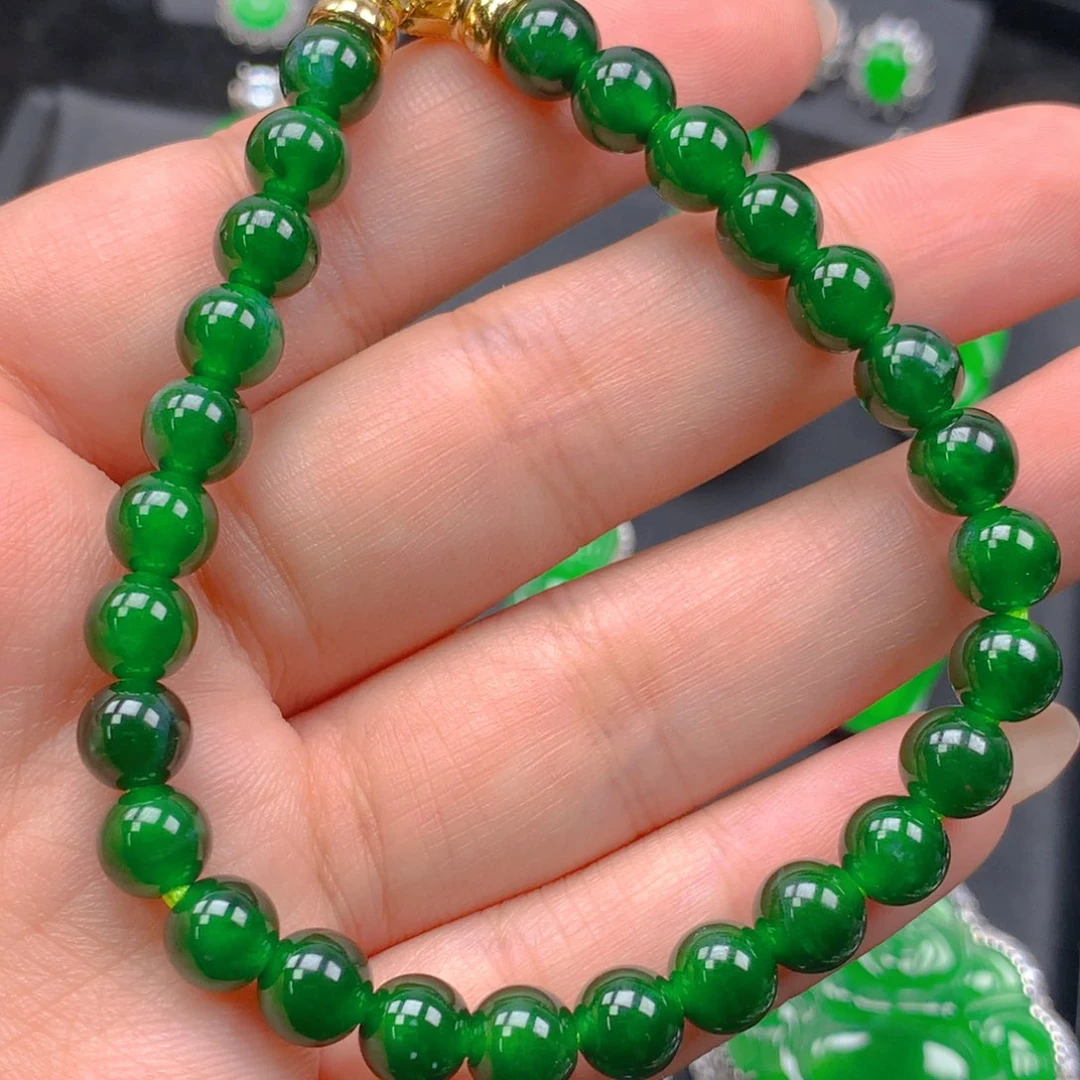 未镶嵌手串翡翠记****间翡翠