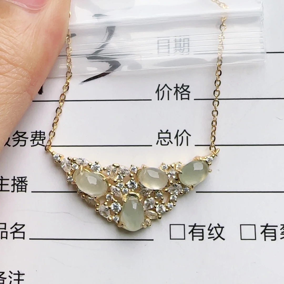 银S925镶嵌手链翡翠