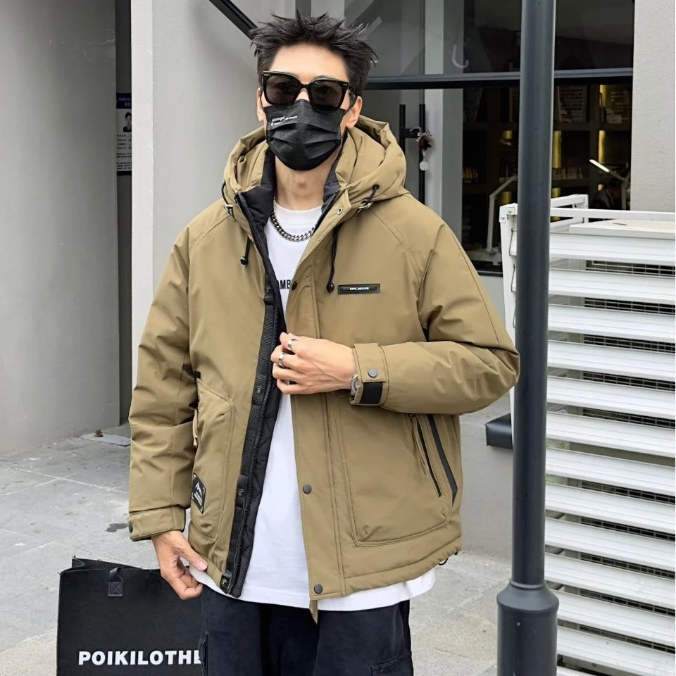 冬季新款连帽时尚潮流工装百搭防寒加厚保暖外套88508#