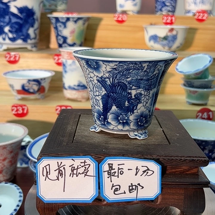 手工手绘陶瓷内口8.3高7.2