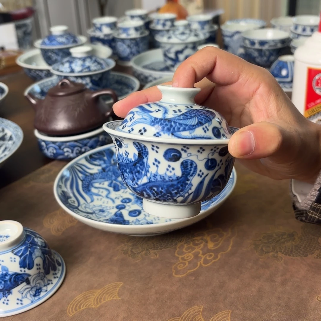摆件陶景德镇手绘茶器
