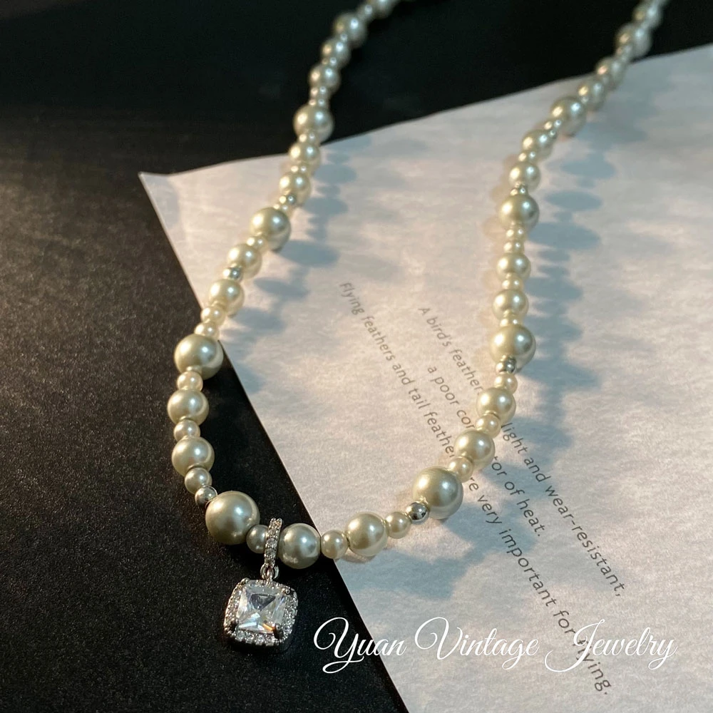 渡K金 27G22-40【羽落时光】AILUONI爱罗妮设计师款 珠珠项链