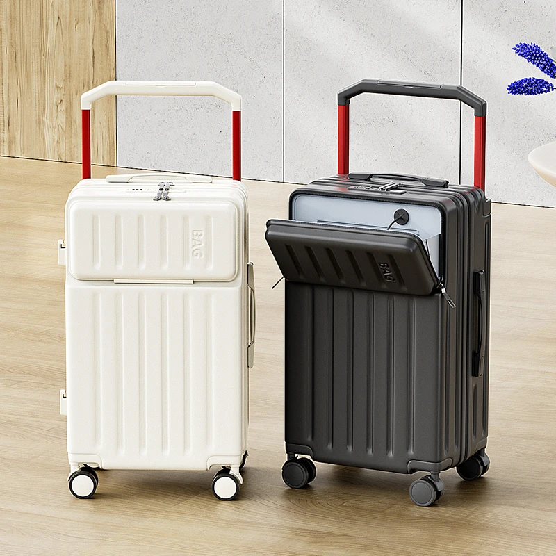 大容量前开口宽拉杆行李箱加厚男女拉杆箱24寸静音密码箱旅行箱20