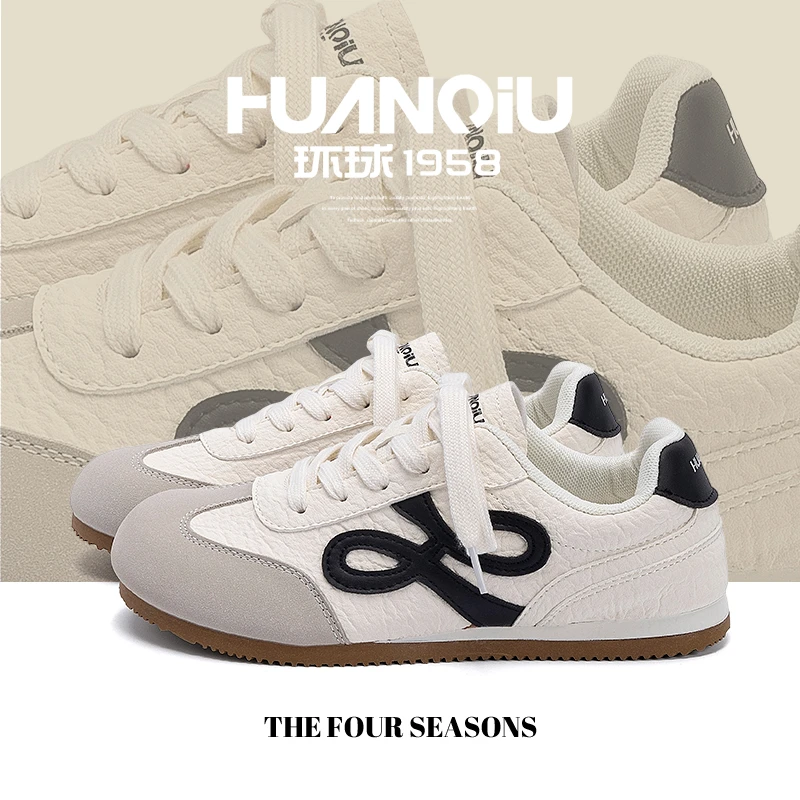 环球复古百搭芭蕾德训鞋女2025新款夏季时尚潮流休闲板鞋运动鞋女