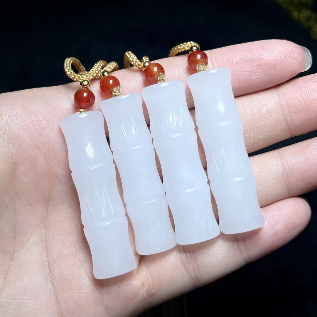 菲菲珠宝好~金丝玉吊坠大竹节配绳约13*47mm#多样性发一