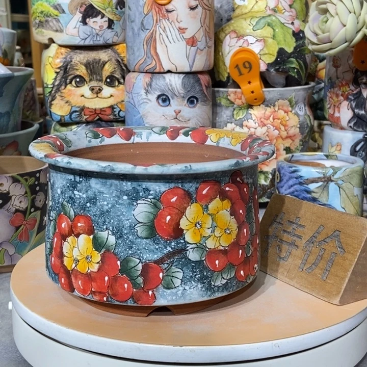 红陶景德镇艺术手绘作品