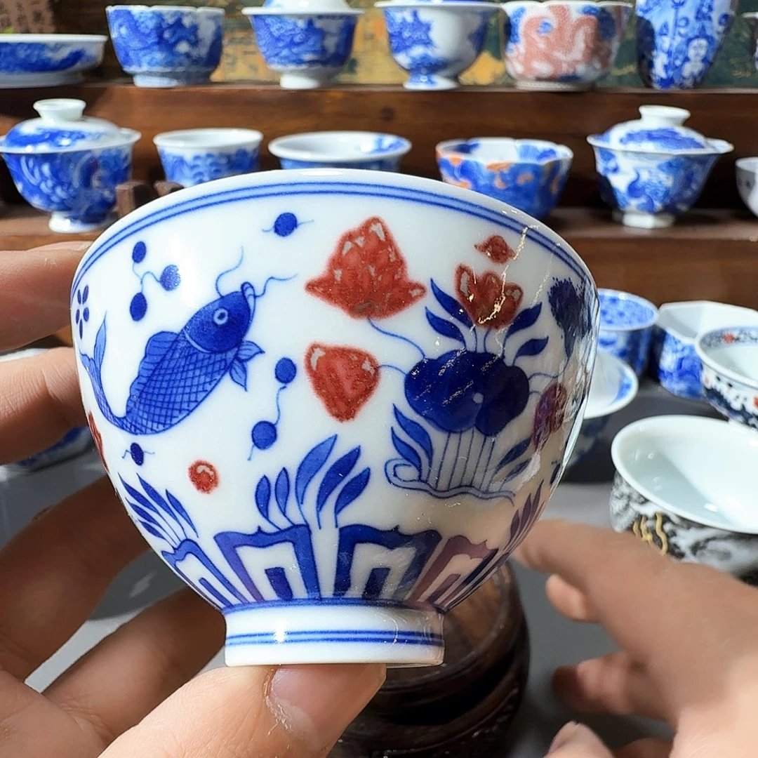 泥塑主人杯手工手绘