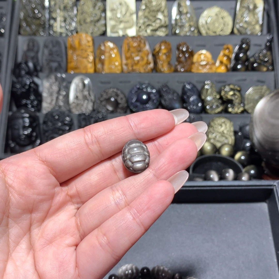 未镶嵌黑曜岩手串柒*丶